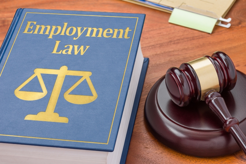 A law book with a gavel - Employment Law